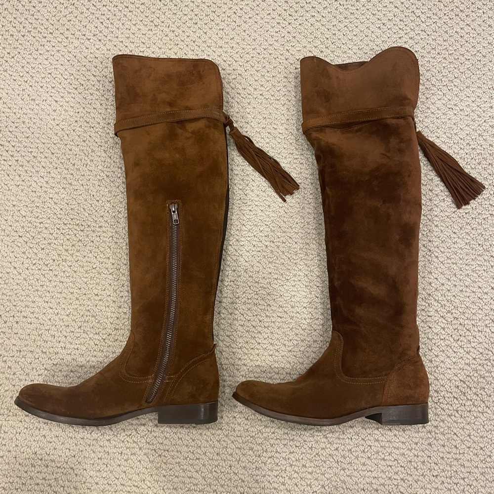 FRYE Molly Tassel Over-the-Knee Suede Boot